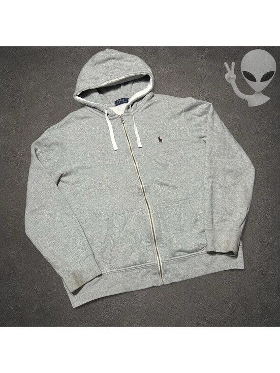 Polo Ralph Lauren Other - Polo Ralph Lauren Full-Zip Hoodie Mens XXL Gray Fleece Pony Logo Preppy Jacket